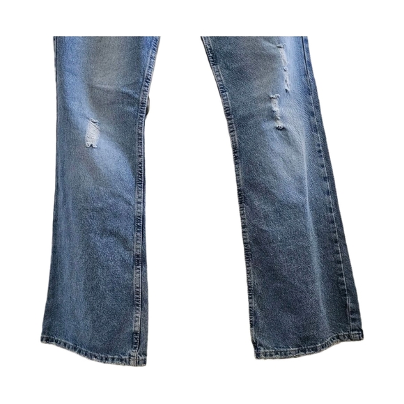 Vintage 90's Y2K 00s Mudd flare Leg Low Rise distressed jeans Junior size 9 - Picture 7 of 11